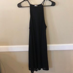 Black dress with wide arm holes
